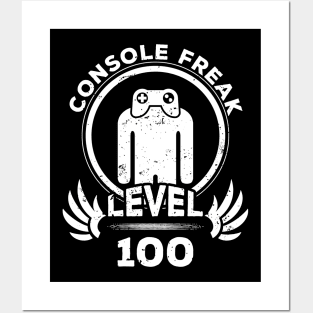 Level 100 Console Freak Video Game Fan Gift Posters and Art